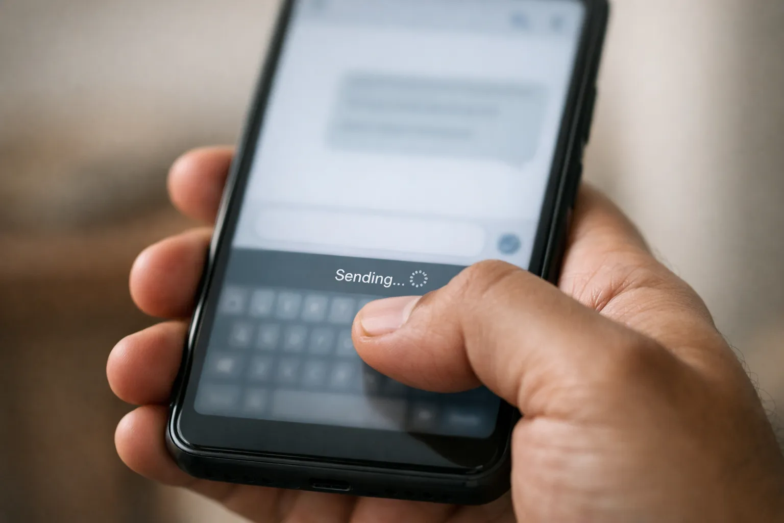 A person is sending a message from his phone to check whether is eligible or not for ramzan nighaban package 2026