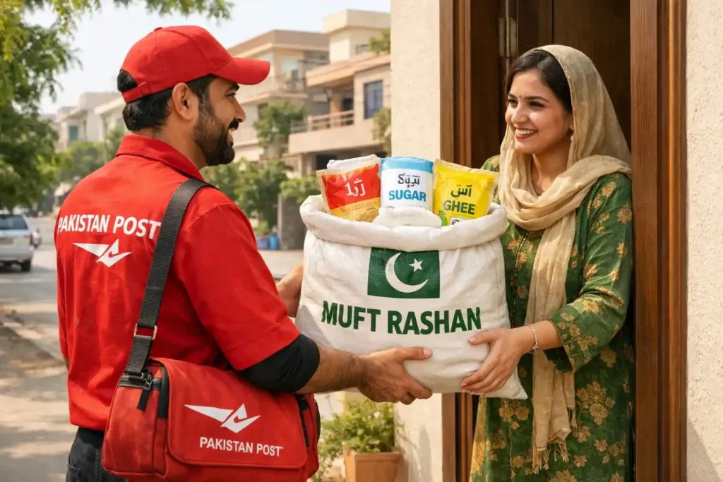 goverment servants are giving ramzans relief money to deserving-lady